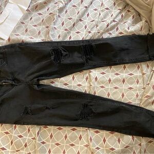 Women's Black Distressed Jeans